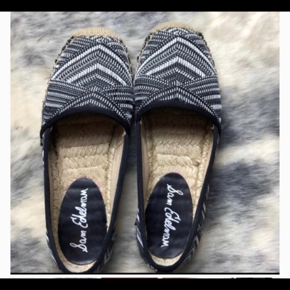 Sam Edelman Lynn Espadrille Black & White 6.5 - Picture 4 of 6